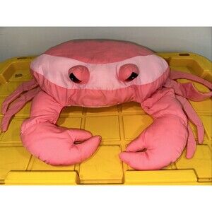 Vintage  1989 Angelitos El Salvador Pink Crab Stuffed Plush Pillow Handmade